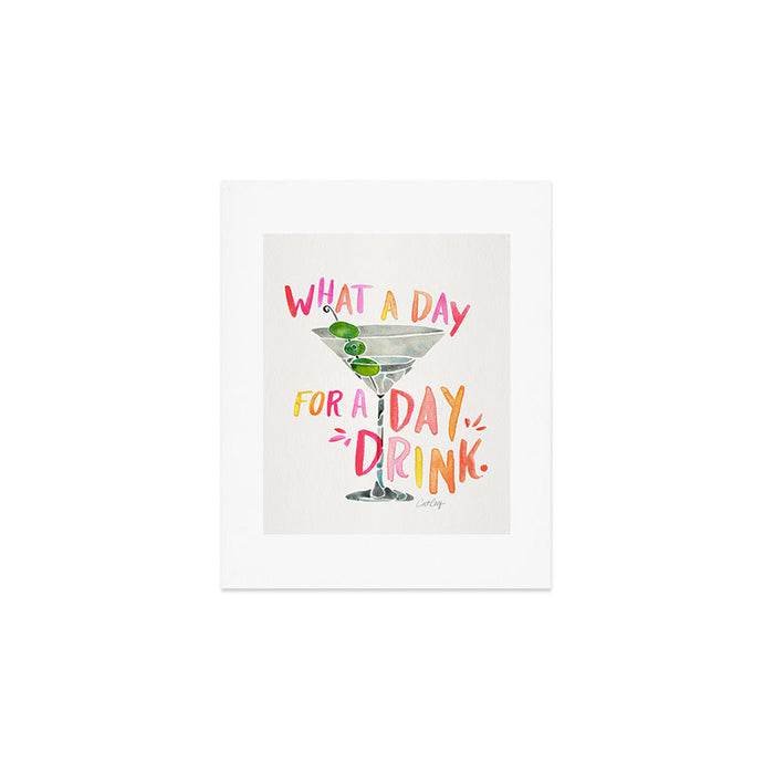 What a Day for a Day Drink â Melon Typography Art Print Gallery Image 1