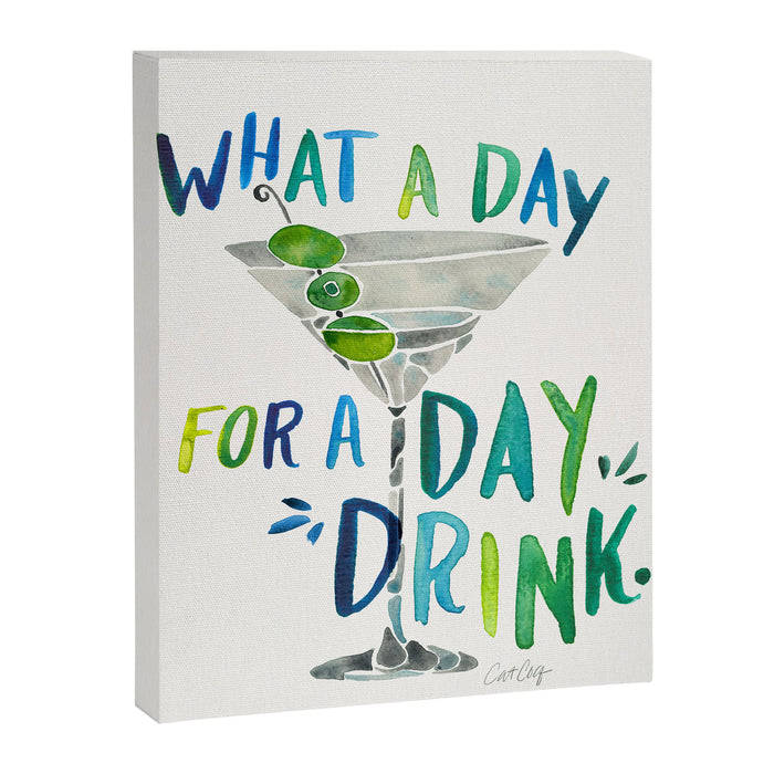 What a Day for a Day Drink - Blue & Green Palette Canvas Print Gallery Image 1