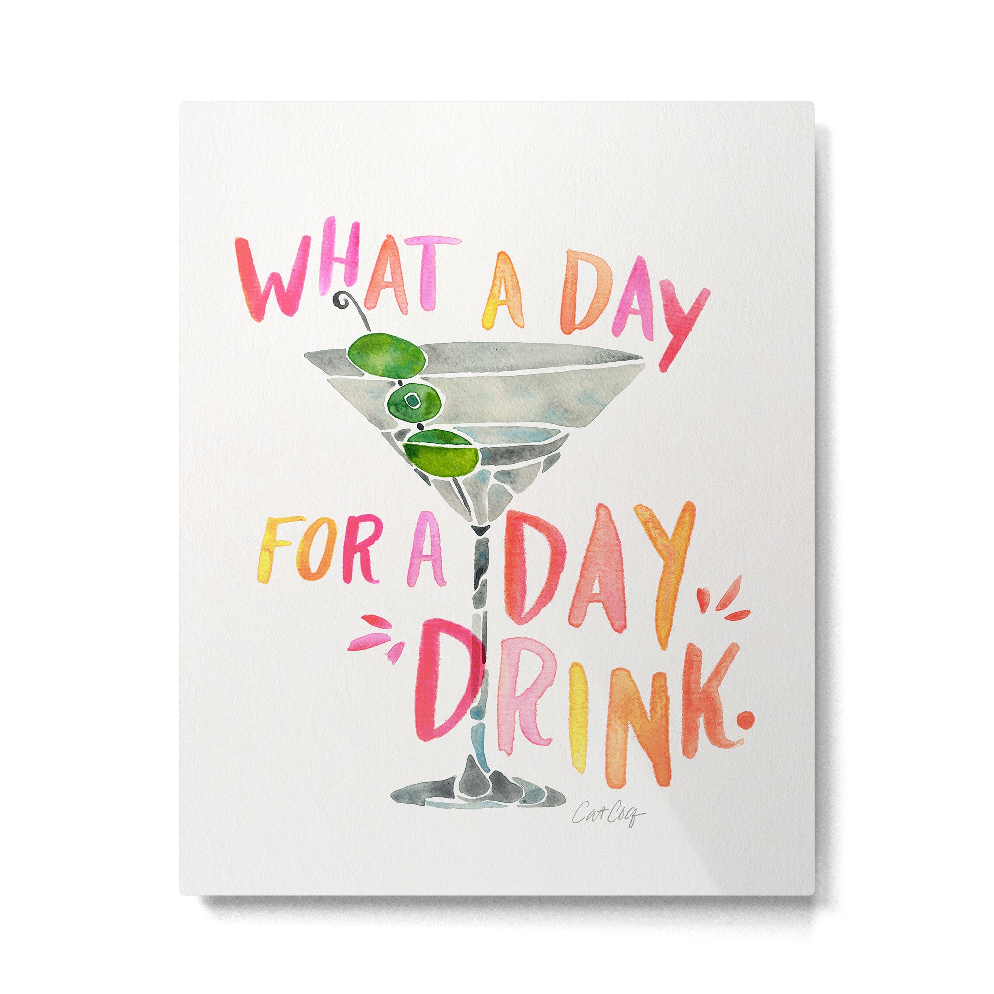 What a Day for a Day Drink â Melon Typography Metal Print Gallery Image 6