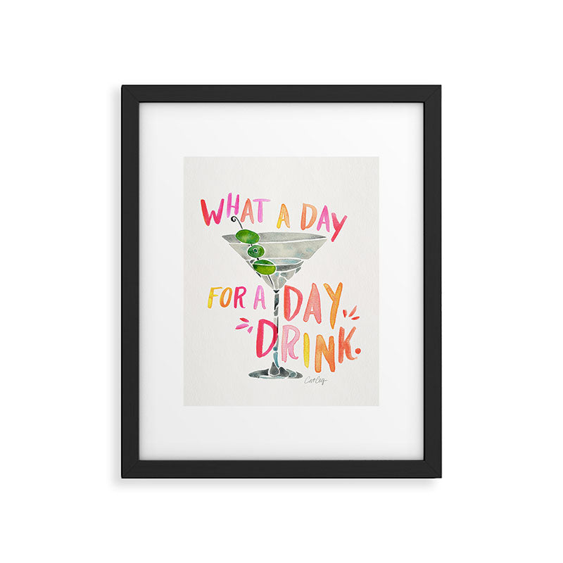What a Day for a Day Drink â Melon Typography Framed Art Print Gallery Image 6