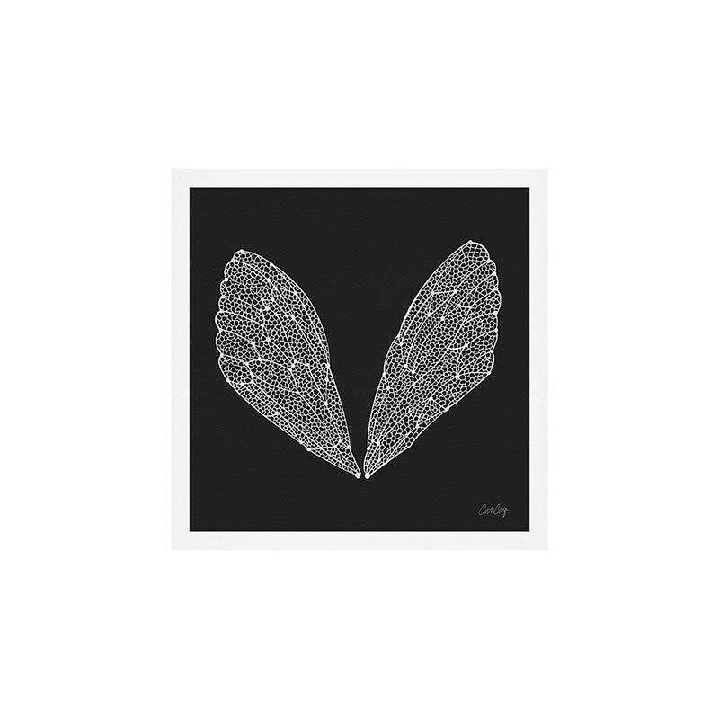 White Cicada Wings Art Print Gallery Image 1