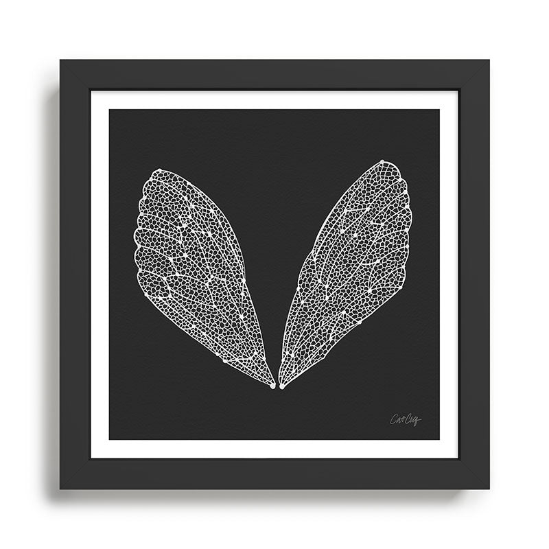 White Cicada Wings Framed Art Print Gallery Image 1