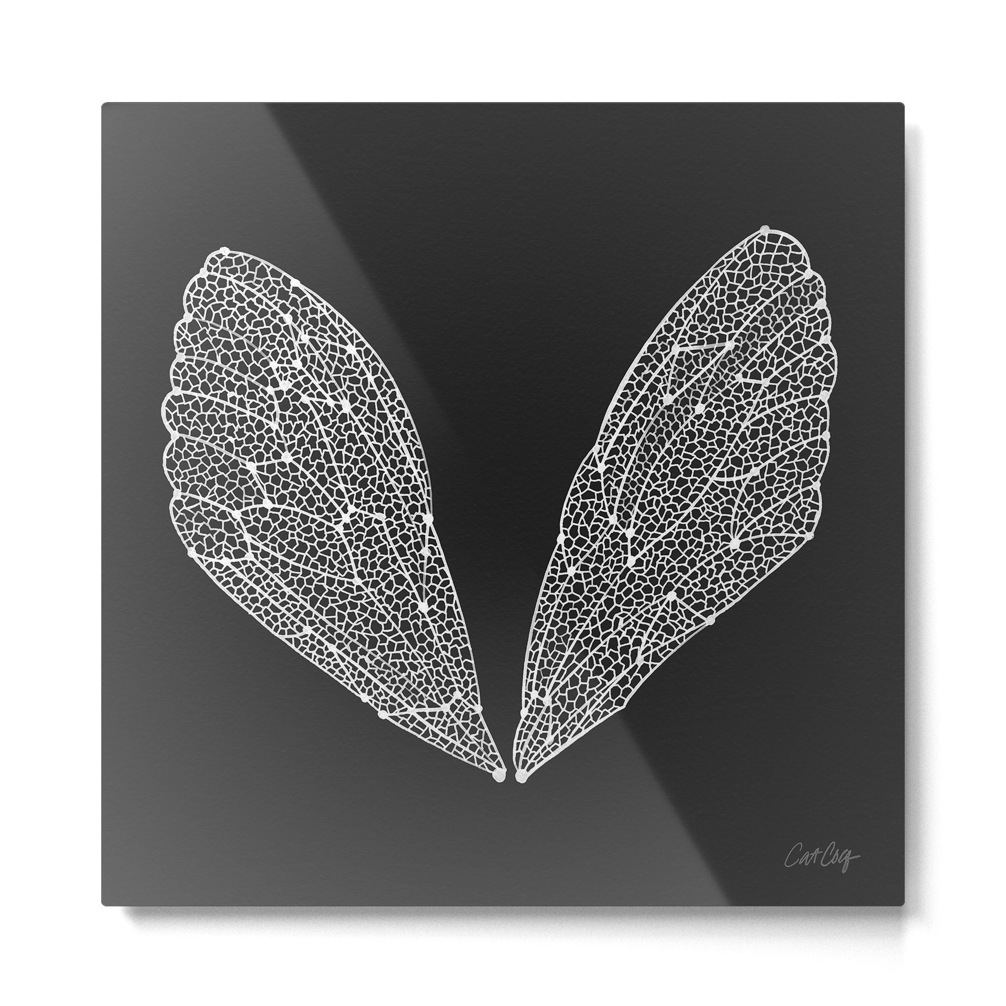 White Cicada Wings Metal Print Gallery Image 2