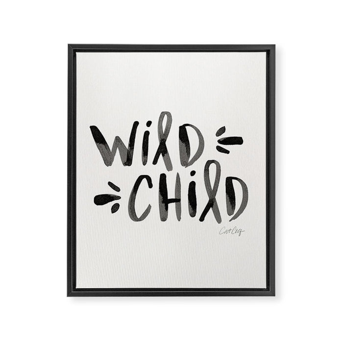 Wild Child - Black Framed Canvas Print Gallery Image 1