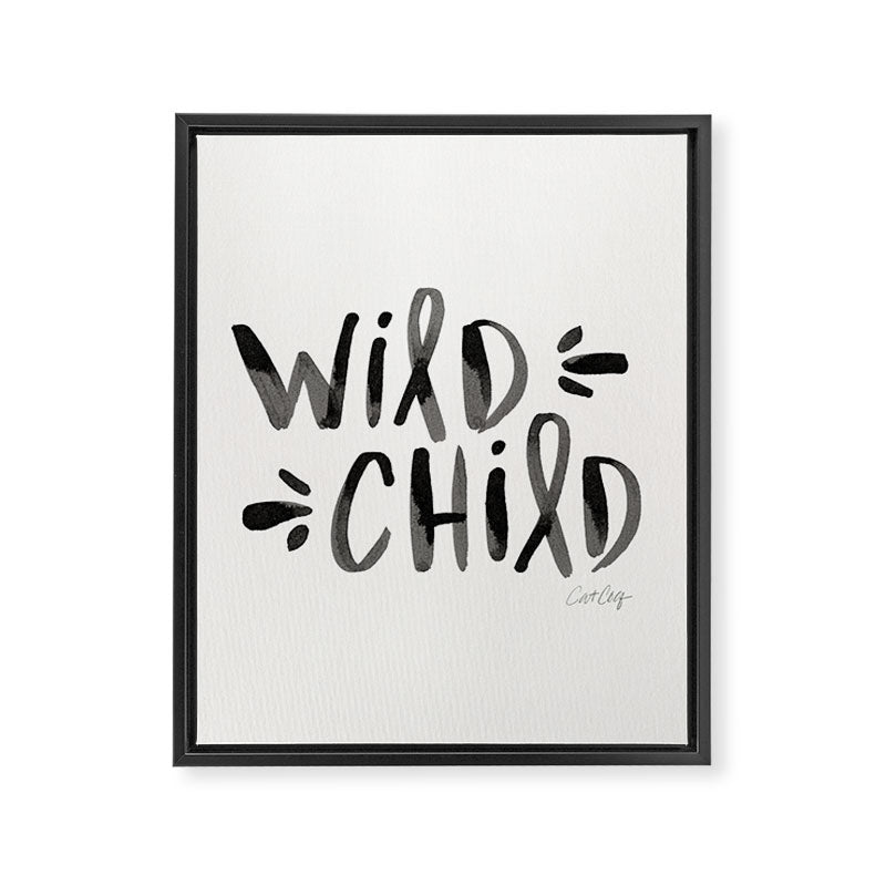 Wild Child - Black Framed Canvas Print Gallery Image 8