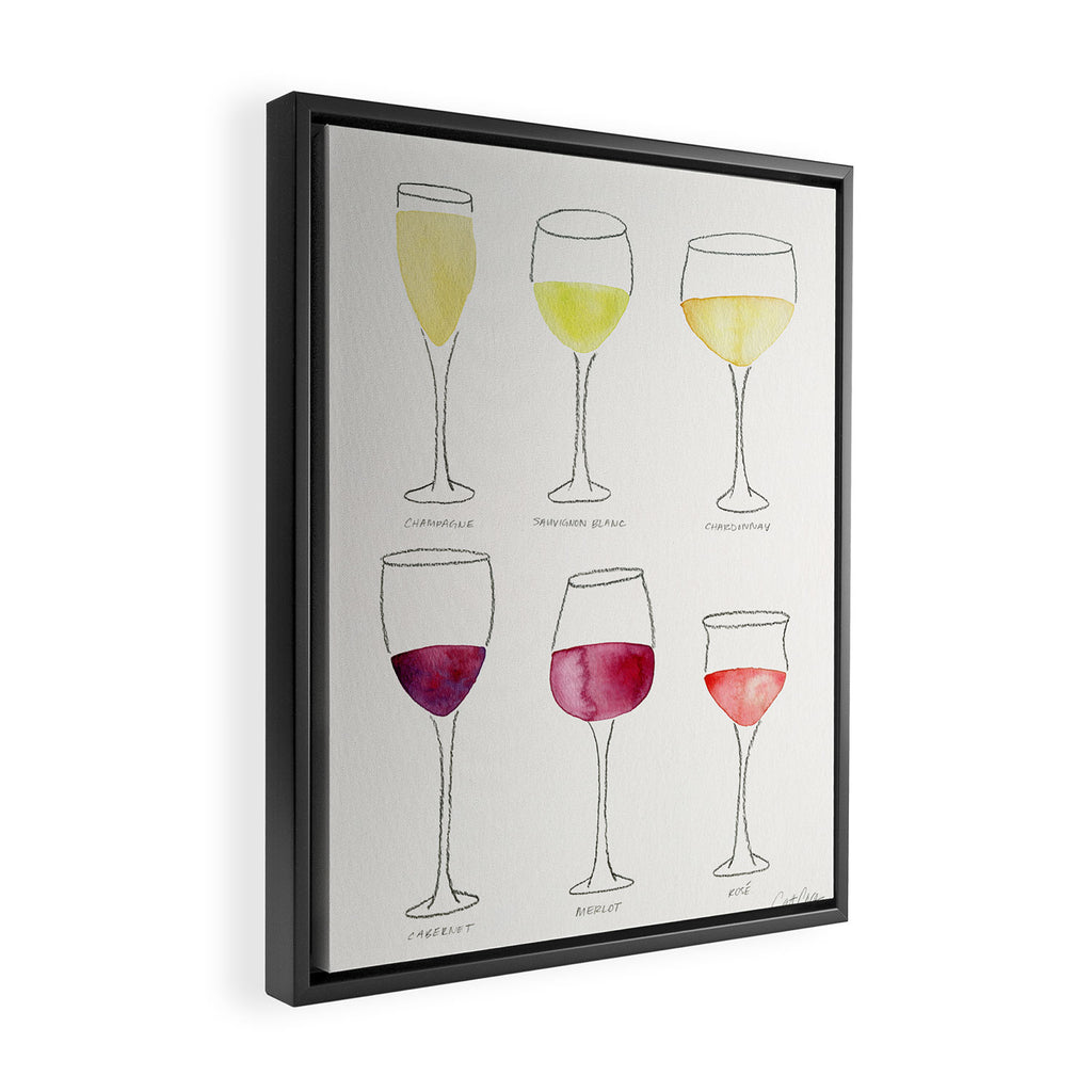 Wine Collection Framed Canvas Print Gallery Image 2