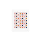 X Grid - Blush & Navy Palette Art Print Gallery Image 1