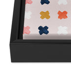 X Grid - Blush & Navy Palette Framed Canvas Print Gallery Image 3