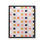 X Grid - Blush & Navy Palette Framed Canvas Print Gallery Image 8