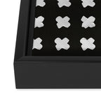 X Grid - White on Black Framed Canvas Print Gallery Image 3