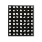 X Grid - White on Black Framed Canvas Print Gallery Image 8