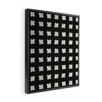 X Grid - White on Black Framed Canvas Print Gallery Image 2