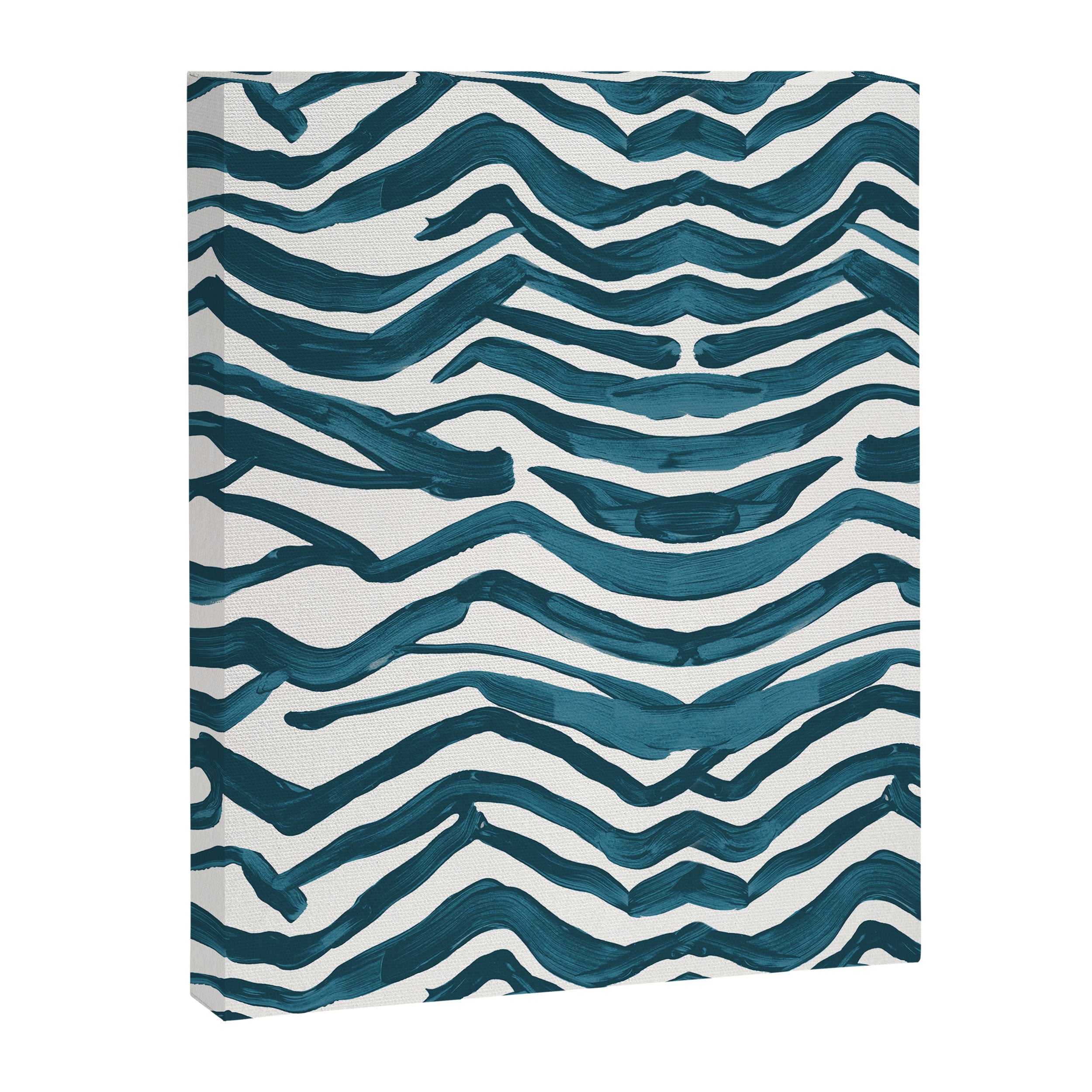 Zebra Print - Teal Palette Canvas Print Gallery Image 8