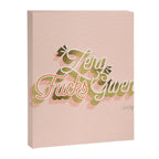 Zero F*cks Given - Blush & Gold Palette Canvas Print Gallery Image 6