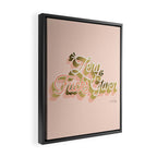 Zero F*cks Given - Blush & Gold Palette Framed Canvas Print Gallery Image 2