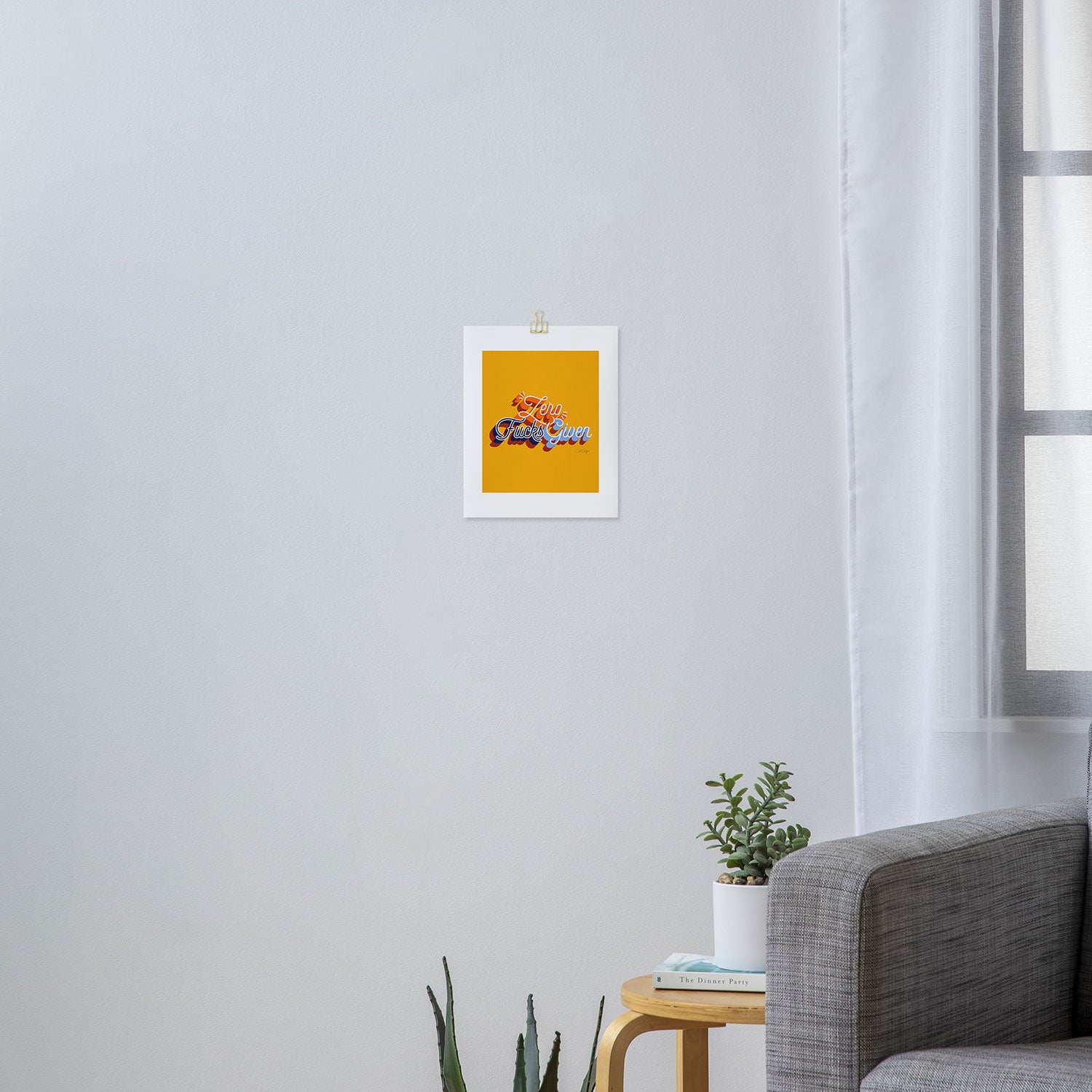 Zero F*cks Given - Yellow & Blue Palette Art Print Gallery Image 3