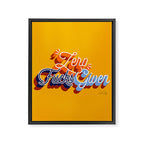 Zero F*cks Given - Yellow & Blue Palette Framed Canvas Print Gallery Image 6