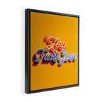 Zero F*cks Given - Yellow & Blue Palette Framed Canvas Print Gallery Image 2
