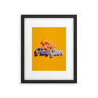 Zero F*cks Given - Yellow & Blue Palette Framed Art Print Gallery Image 5