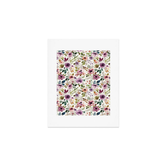 Autumn Amethyst Floral Art Print Gallery Image 1