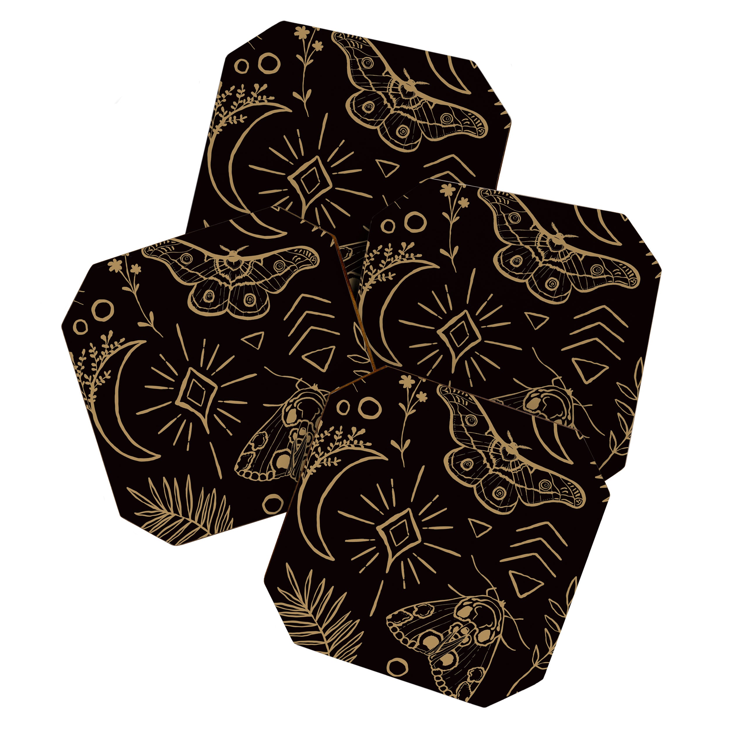 Callisto Moon Moths Coaster Gallery Image 1