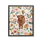 Cate & Rainn® Charlotte Floral Highland Cow Framed Canvas Print Gallery Image 8