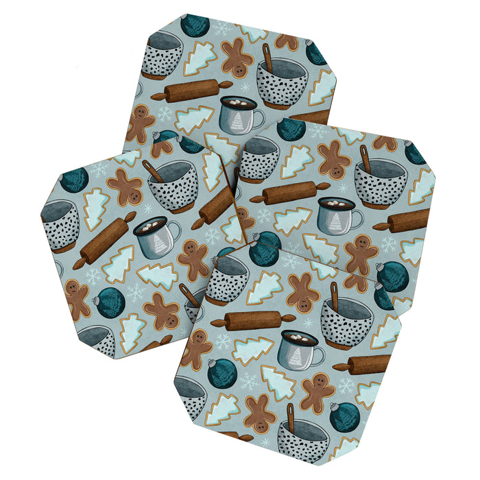 Christmas Baking, Christmas Cookies, Sugar Cookies, Gingerbread Man Coaster Gallery Image 1