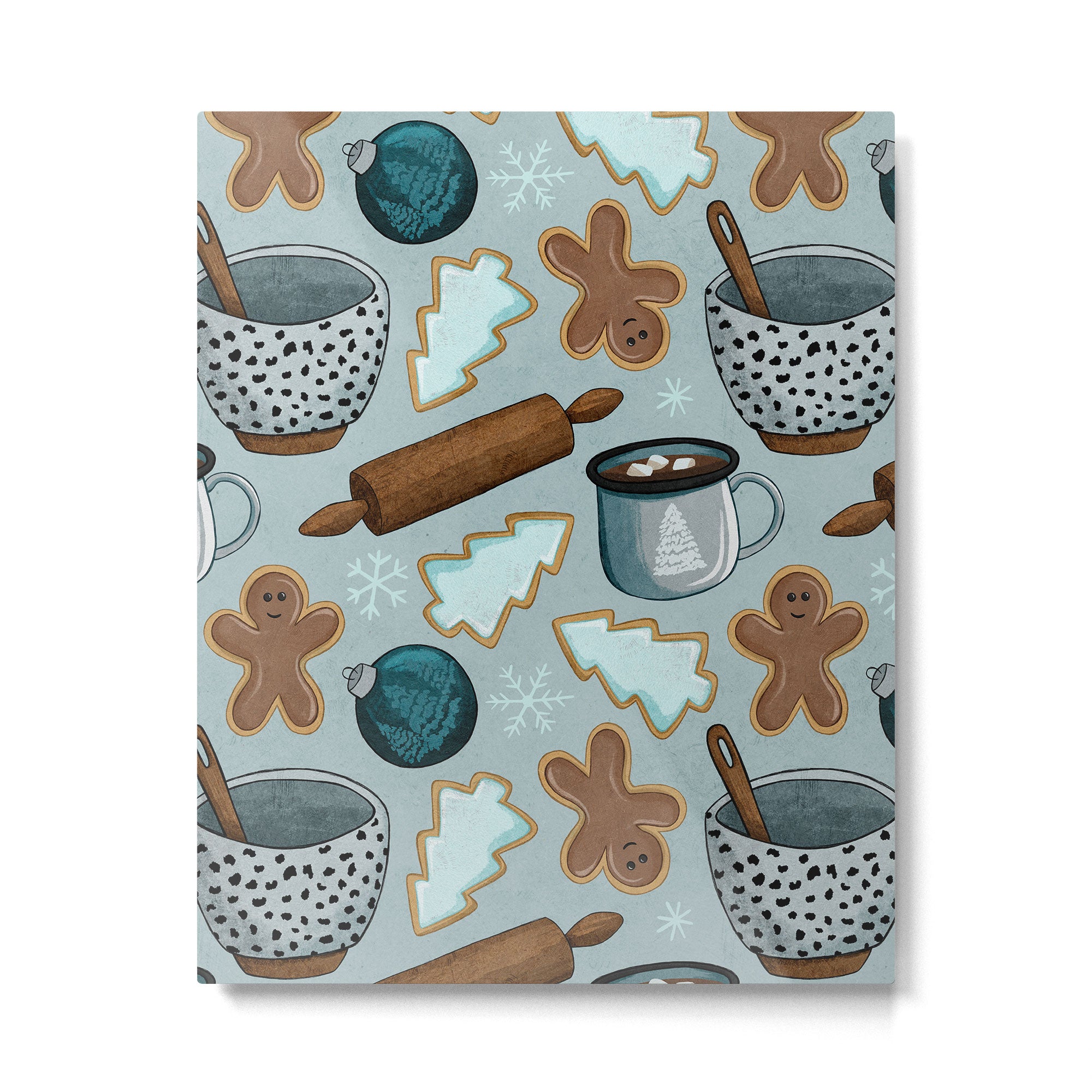 Christmas Baking, Christmas Cookies, Sugar Cookies, Gingerbread Man Metal Print Gallery Image 6