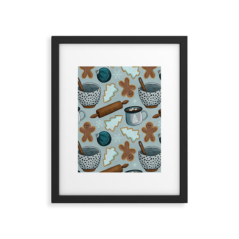 Christmas Baking, Christmas Cookies, Sugar Cookies, Gingerbread Man Framed Art Print Gallery Image 6