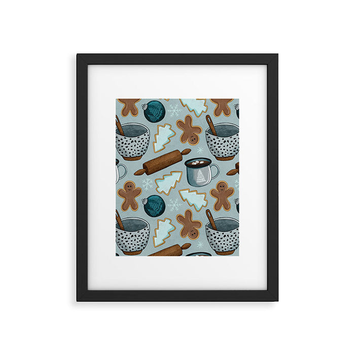 Christmas Baking, Christmas Cookies, Sugar Cookies, Gingerbread Man Framed Art Print Gallery Image 1