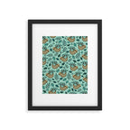 Cute Little Sloth, Sweet Sloth, Teal Print Framed Art Print Gallery Image 6