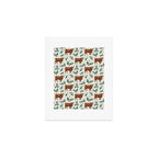 Farm house Christmas Burlap Art Print Gallery Image 1