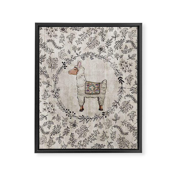 Lala Llama Framed Canvas Print Gallery Image 1