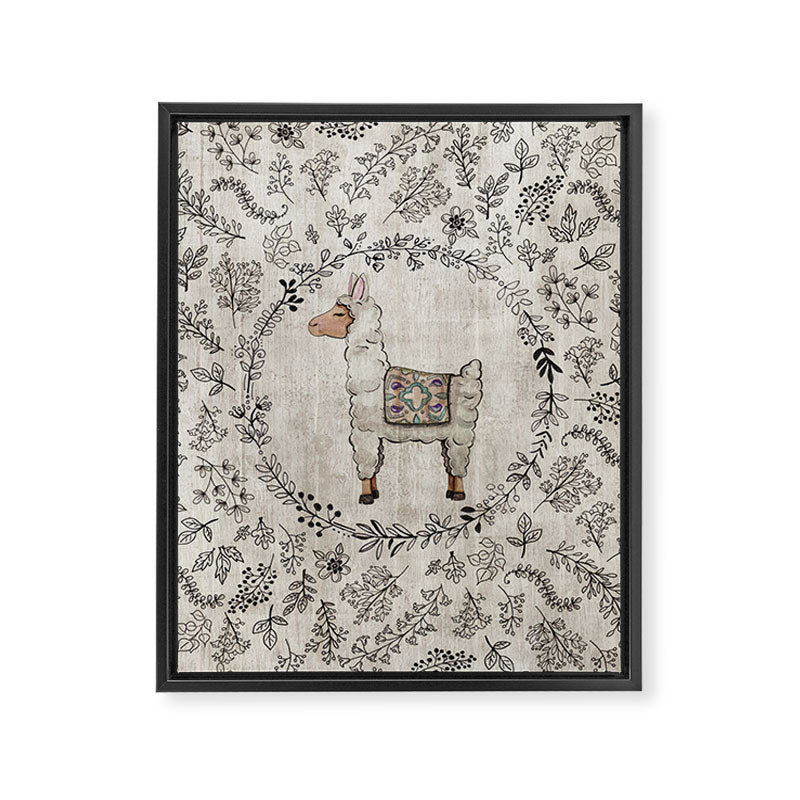 Lala Llama Framed Canvas Print Gallery Image 8