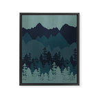 Mountain Range, Blue Mountains, Forest, Nature, Silhouette, National Park Framed Canvas Print Gallery Image 8