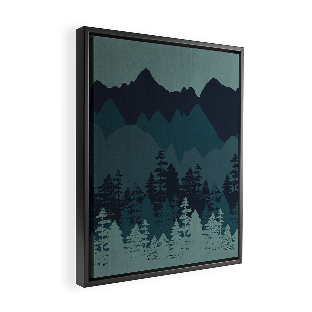 Mountain Range, Blue Mountains, Forest, Nature, Silhouette, National Park Framed Canvas Print Gallery Image 2