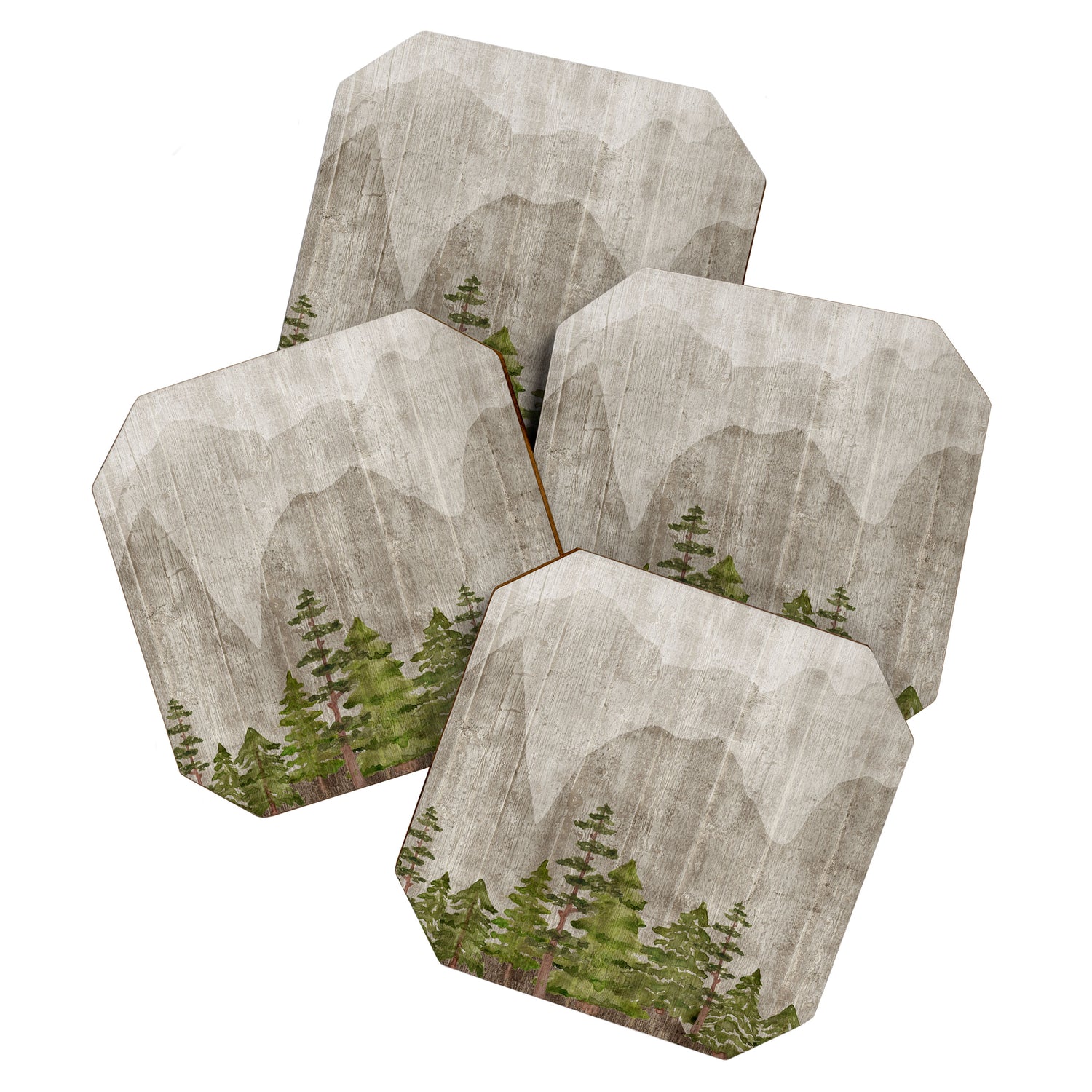 Mountain Range Woodland Forest Coaster Gallery Image 1