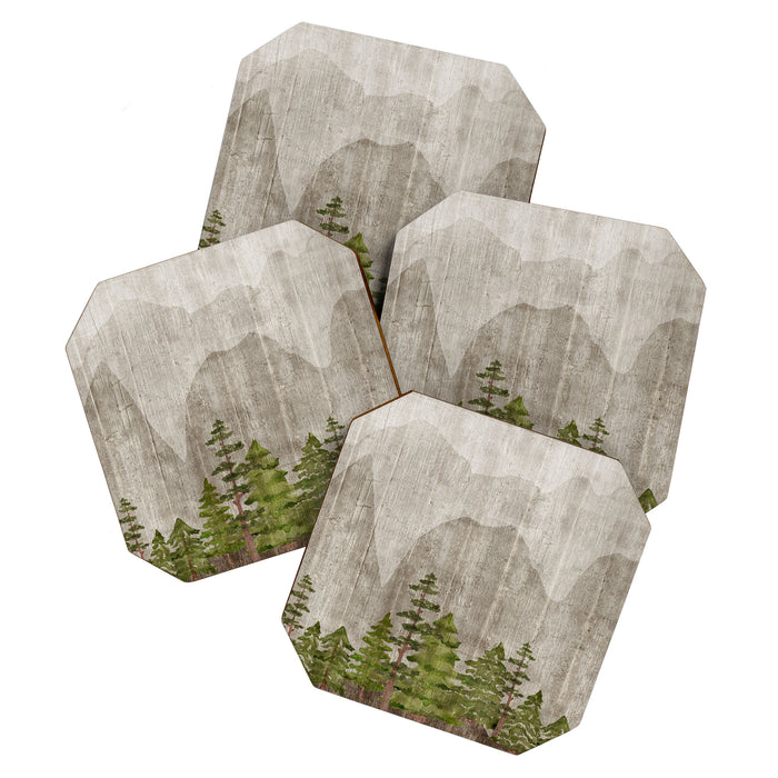 Mountain Range Woodland Forest Coaster Gallery Image 1