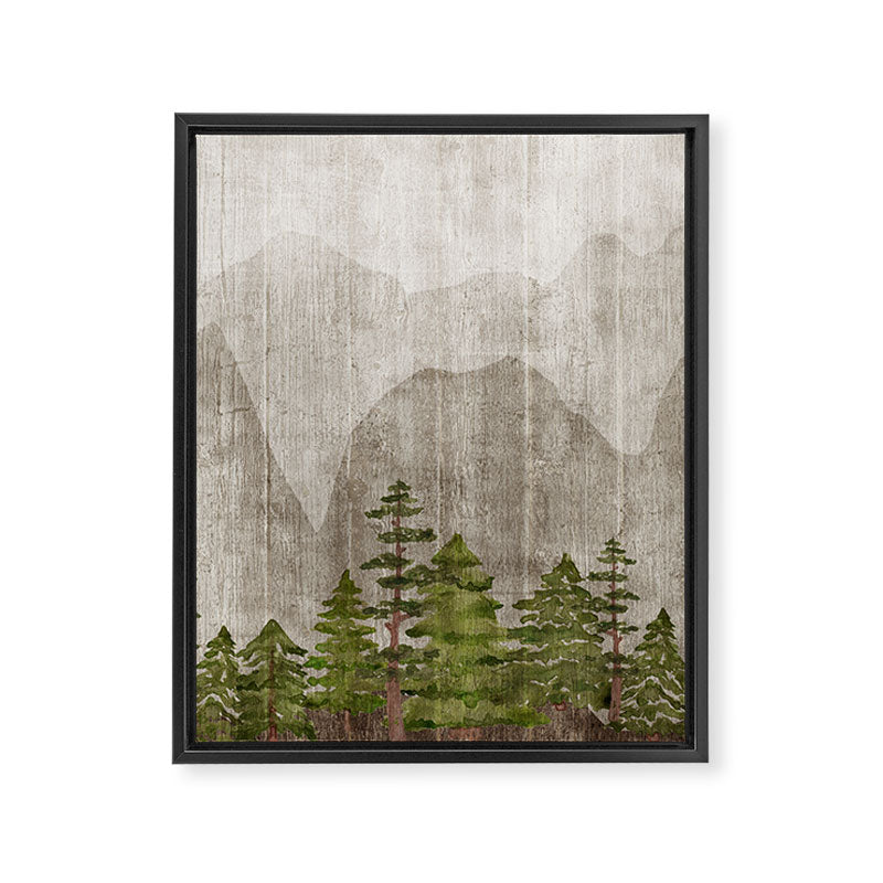 Mountain Range Woodland Forest Framed Canvas Print Gallery Image 8