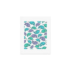Narwhal Print, Blue, Green, Purple Narwhals Art Print Gallery Image 1