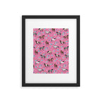 Pink Horse Print, Hand Drawn, Horses and Flowers, Girls Room, Framed Art Print Gallery Image 6