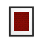 Red Reindeer Fair Isle Print, Red Holiday, Christmas Cheer, Red Christmas Sweater Framed Art Print Gallery Image 6