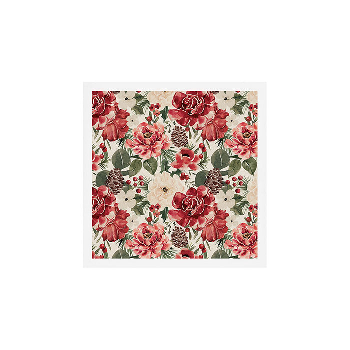 Vintage Christmas Floral Art Print Gallery Image 1
