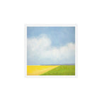 Abstract Landscape With Flowers and Blue Sky Art Print Gallery Image 1