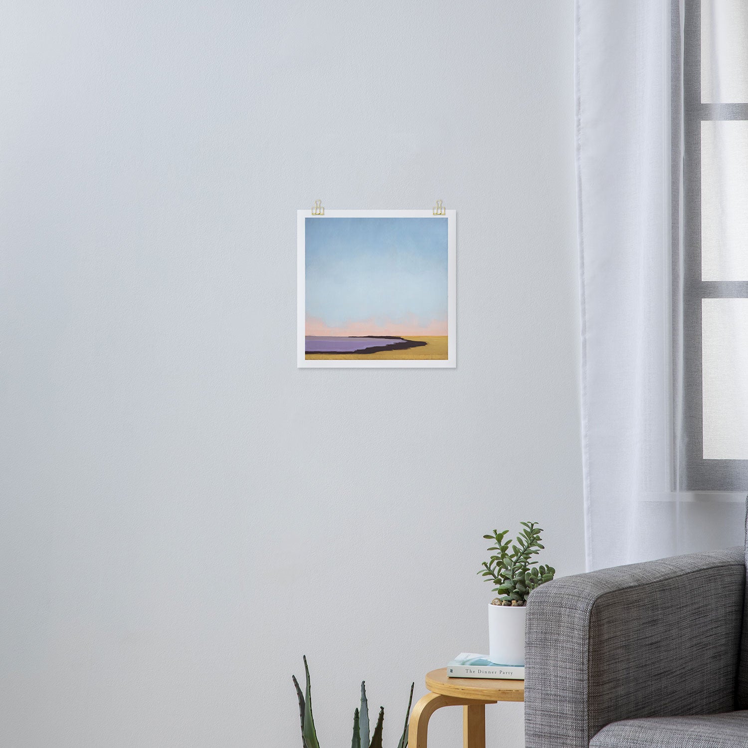 Bay With Purple Water Art Print Gallery Image 3