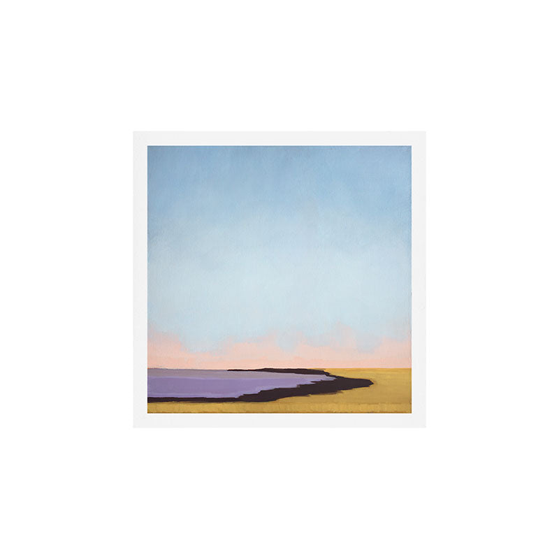 Bay With Purple Water Art Print Gallery Image 1