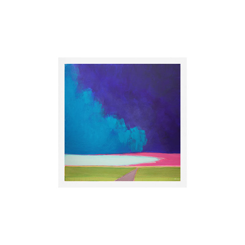 Summer Storm with Green Fields Art Print Gallery Image 1