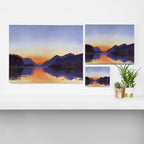 Sunset Over Mountains and River - Sunset in Hood River Canvas Print Gallery Image 3