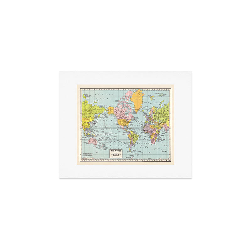 World Map Art Print Gallery Image 1