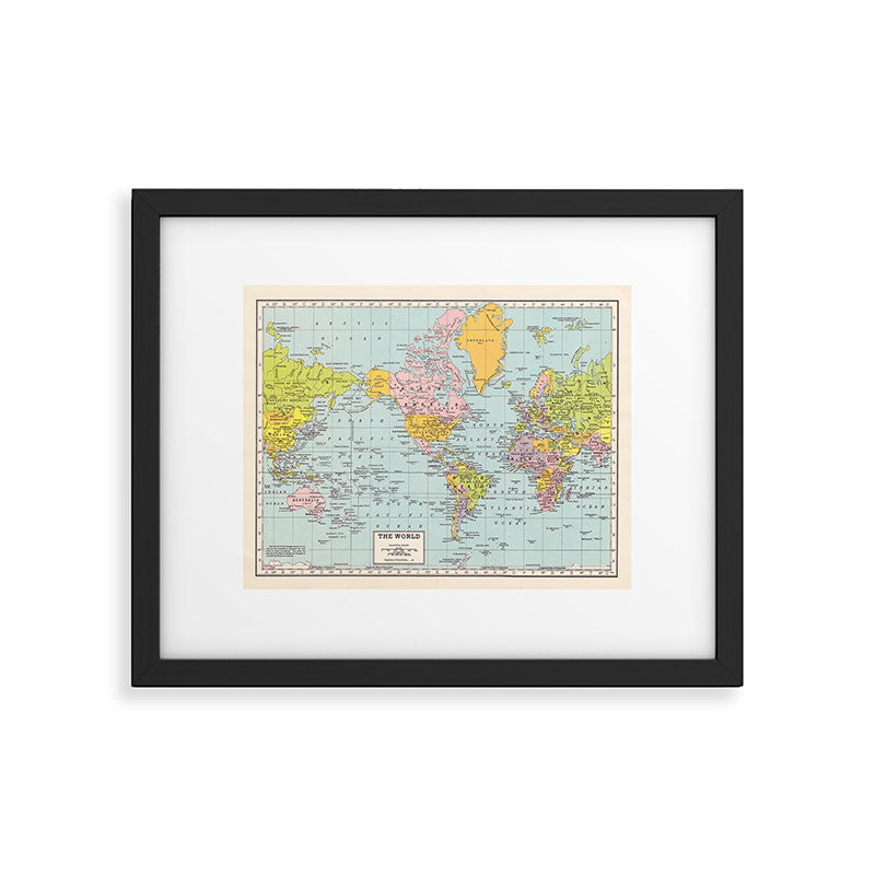 World Map Framed Art Print Gallery Image 4
